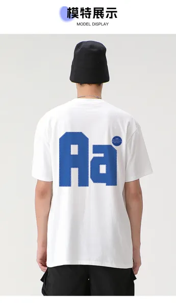 hA. Aa Graphic Print Navy T-Shirt - 3