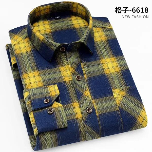 Design Black and White Checkered Flannel Shirt - 52