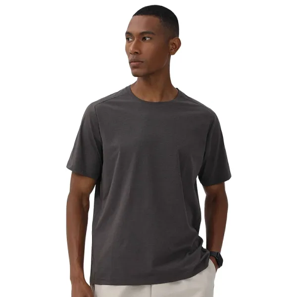 Design Minimalist Performance T-Shirt Charcoal Gray T-Shirt - 1