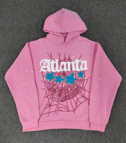 Design Atlanta Spiderweb Graphic Pink Hoodie - 45