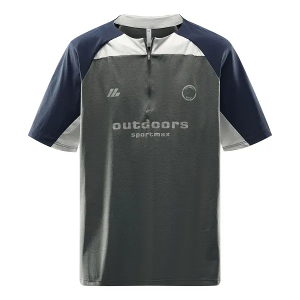 Design Outdoors Sportmax Half-Zip Training Top Gray / Navy Tops - 1