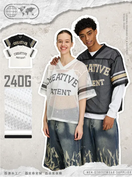 Design Creative Patient Mesh Jersey White Jersey - 2