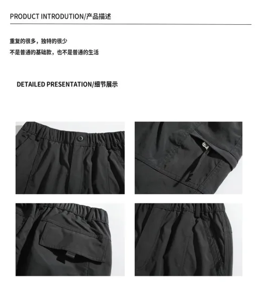 Design Cargo Pants Black Streetwear Pants - 3