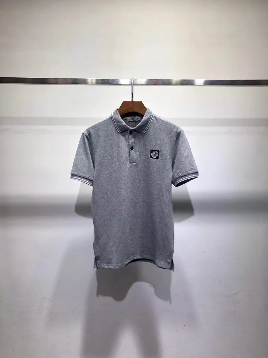 Design Classic Stripe Trim Polo Black Polo Shirt - 5