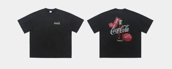 Design Coca-Cola Small Logo Black T-Shirt T-Shirts - 4