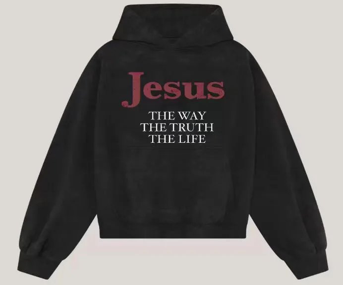 Design Religious Graphic Long-Sleeve T-Shirt Navy - 2