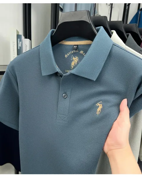 Design Polo Ralph Lauren Classic Fit Pique Polo Shirt Charcoal Gray Tops.polo - 19