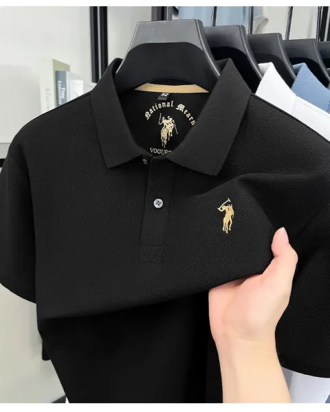Design Polo Ralph Lauren Classic Fit Pique Polo Shirt Charcoal Gray Tops.polo - 21