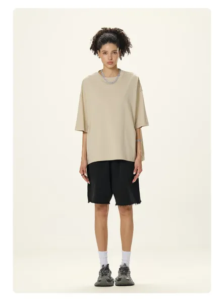 Design Basic Oversized T-Shirt Light Khaki - 30
