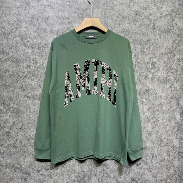 Amiri Arch Logo Distressed Gray Sweatshirt Sweater - 6