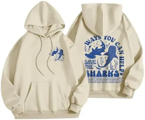 Design Shark Conservation Hoodie Beige - 1