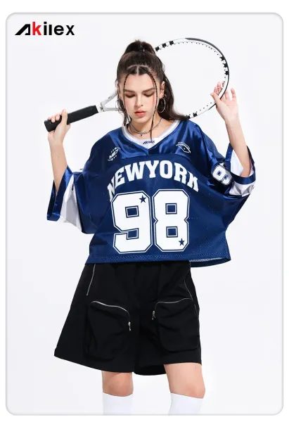 Design Akilex x ME7 New York 98 Blue Mesh Jersey - 4