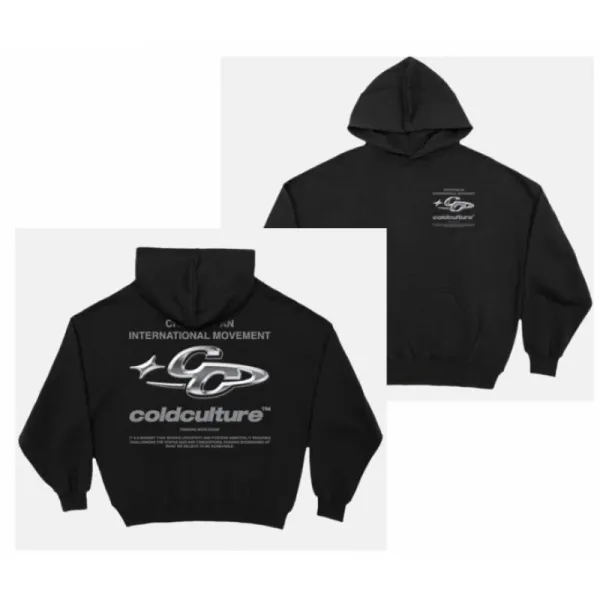 Design Coldcuture International Movement Black Hoodie - 1