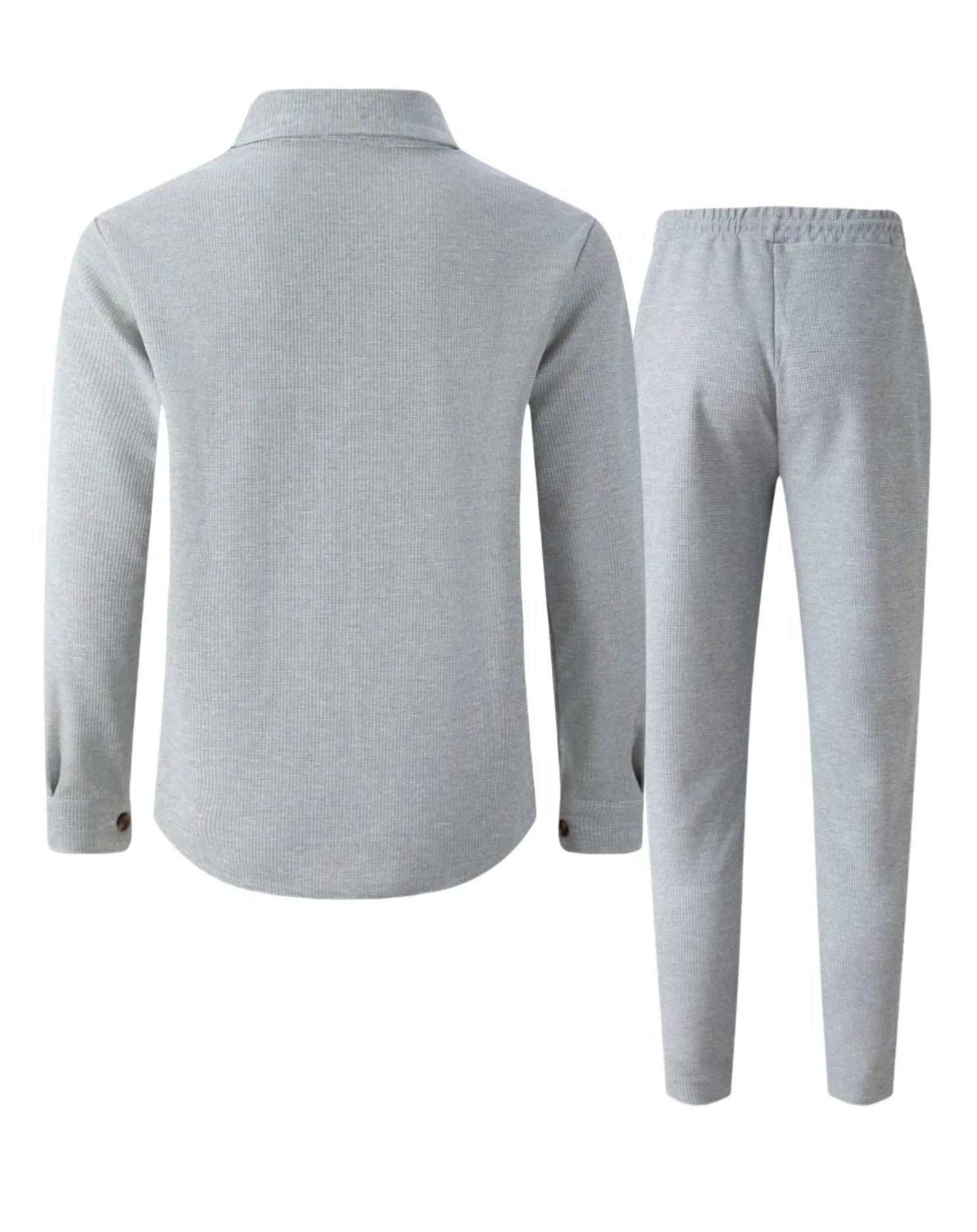 Design Gray Houndstooth Two-Piece Set with White T-Shirt and Chunky Sneakers - 12