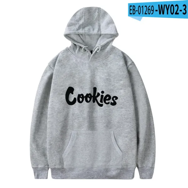 Design Cookies Graphic Hoodie Gray - 1