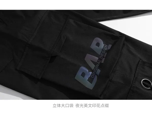 Design TAIWANG Cargo Pants Black Streetwear Trousers Pants - 21