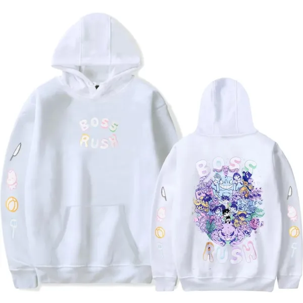 Design Boss Rush Graphic Hoodie White - 1