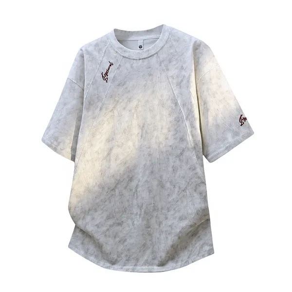 Design Marble Wash T-Shirt Gray - 1