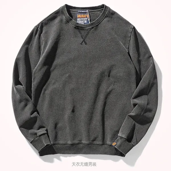 Design AMANAI Our Power Basic Crewneck Sweatshirt Charcoal Gray Sweater - 8