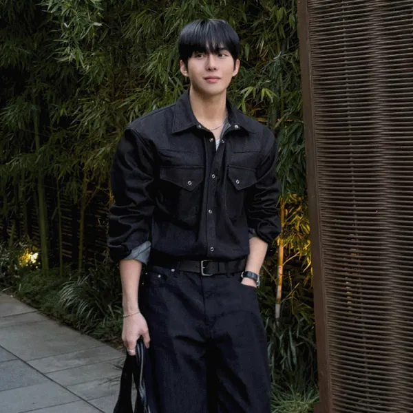 Design Utility Shirt Black + Wide-Leg Pants Black - 3
