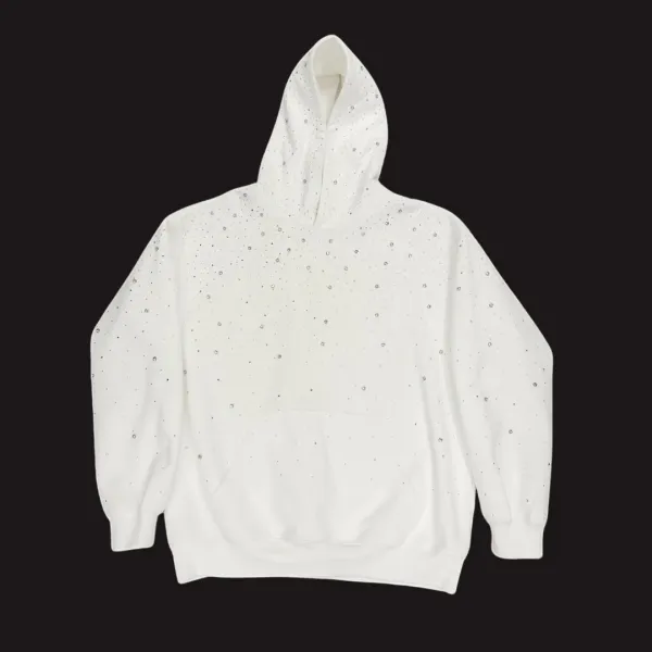 Design Crystal-Embellished White Hoodie - 1