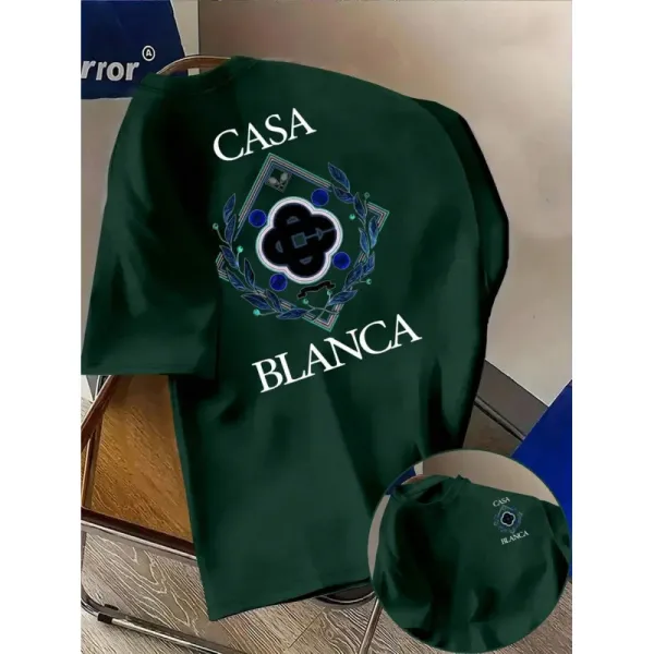 Casa Blanca Logo Graphic T-Shirt Army Green - 1