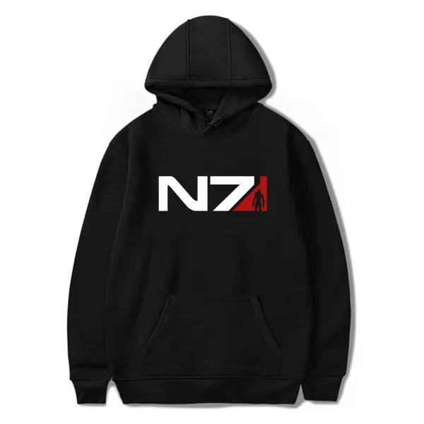 Design N7 Logo Hoodie Black Hoodie - 1