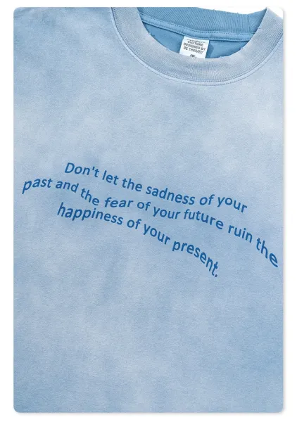 Design BE Thrived Gradient Blue Quote T-Shirt T-Shirts - 32
