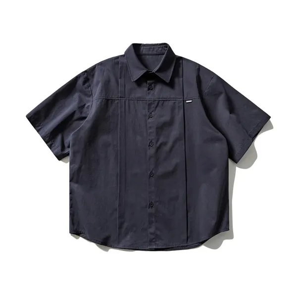 Design Short-Sleeve Utility Shirt Navy Tops Shirt - 1