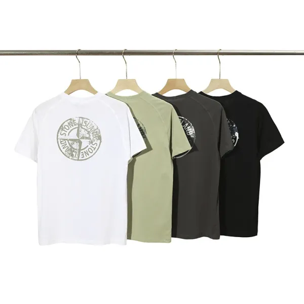 Stone Island Compass Logo T-Shirt Olive Green - 4
