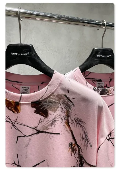 Design BE Thrived Camo Print Light Pink T-Shirt T-Shirts - 27