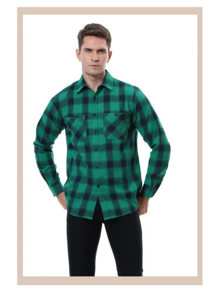 Design Red and Black Buffalo Plaid Shirt Tops Shirt - 16