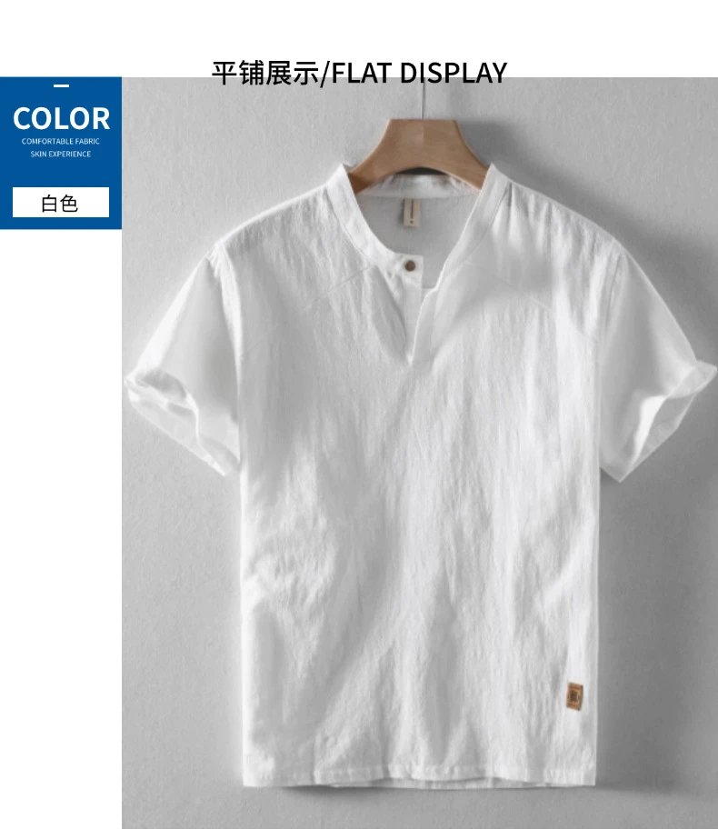 Design Henley Long Sleeve Shirt Gray Tops Shirt - 9