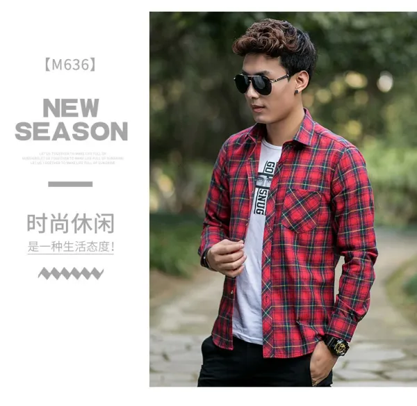 Design Black and White Checkered Flannel Shirt - 25