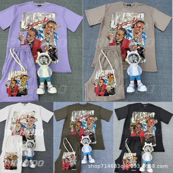 Hellstar Present Eagle Graphic T-Shirt and Sweatpants Set Multicolor - 16