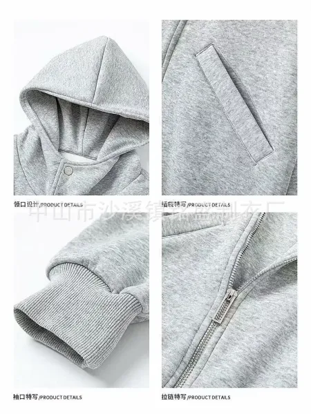 Design Asymmetrical Zip Hoodie Gray - 17