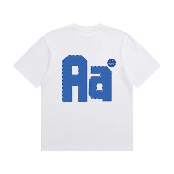 hA. Aa Logo Print White T-Shirt - 1