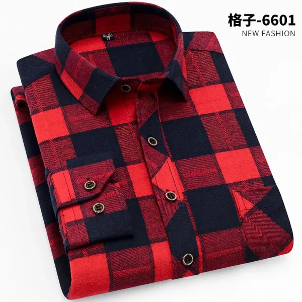 Design Black and White Checkered Flannel Shirt - 57