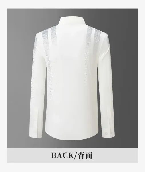 Design Crystal-Embellished Black Formal Shirt Tops Shirt - 19