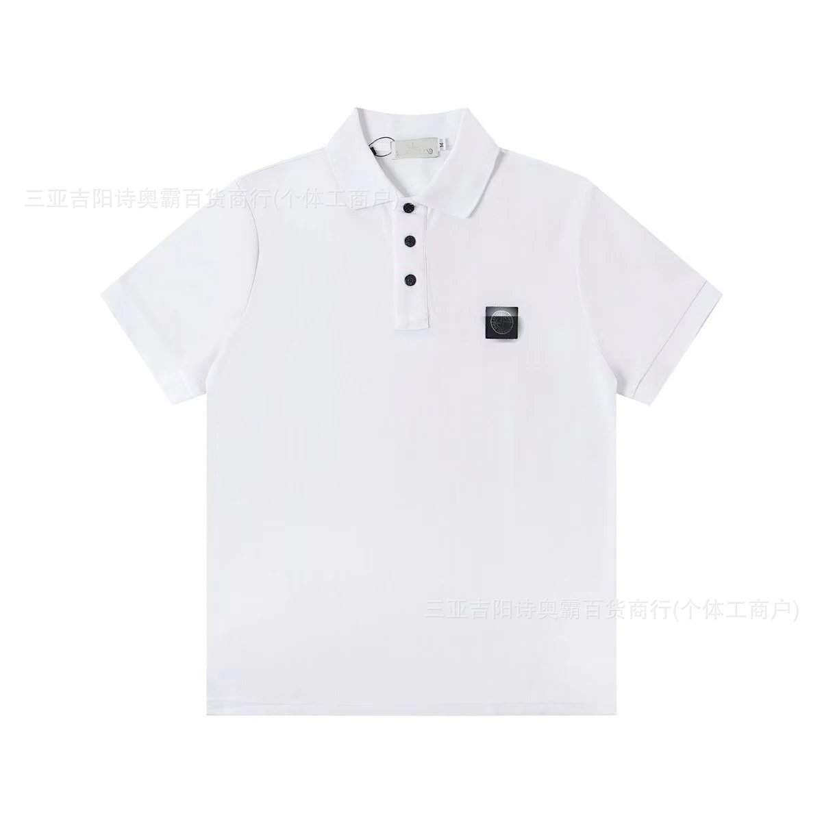 Design Classic Stripe Trim Polo Black Polo Shirt - 9