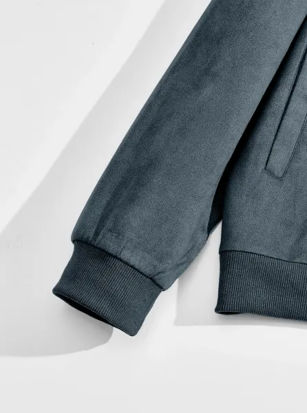 Design Bomber Jacket Navy Blue Outerwear - 12
