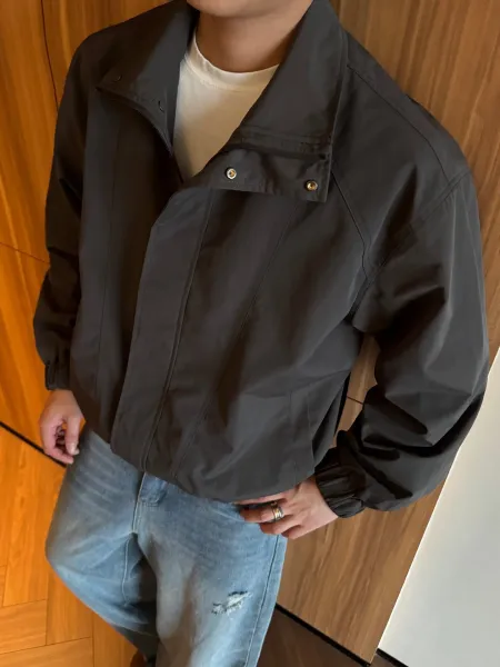 Design Bomber Jacket Olive Gray Outerwear - 18