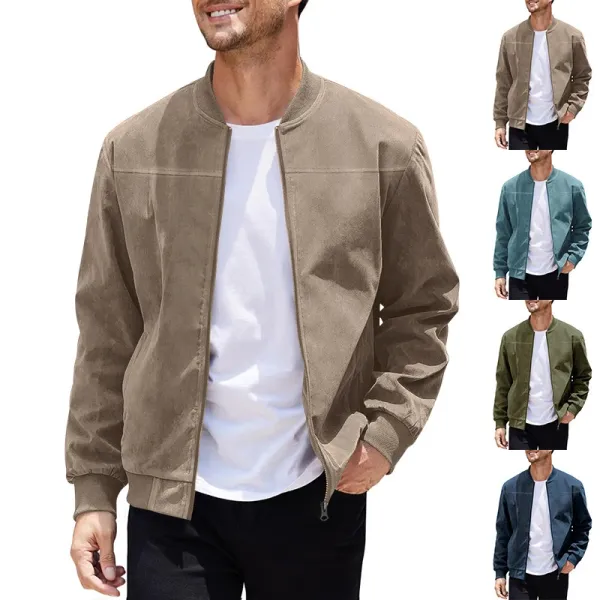 Design Bomber Jacket Navy Blue Outerwear - 4
