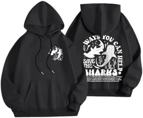 Design Shark Conservation Hoodie Black - 1