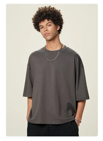 Design Basic Oversized T-Shirt Light Khaki - 35