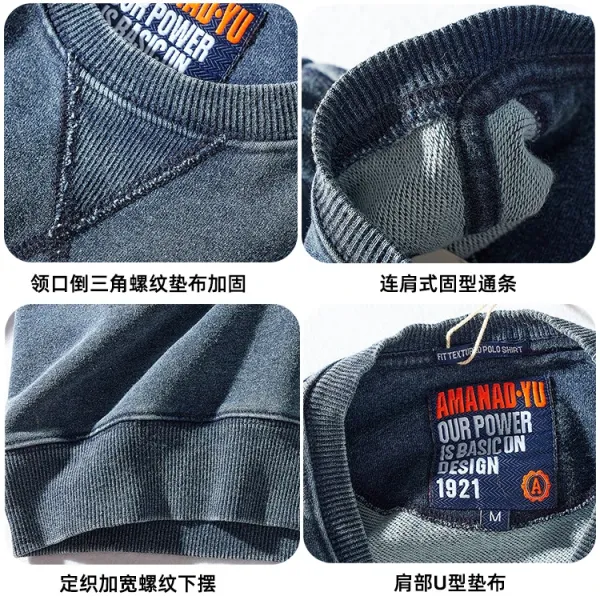 Design AMANAI Our Power Basic Crewneck Sweatshirt Charcoal Gray Sweater - 5