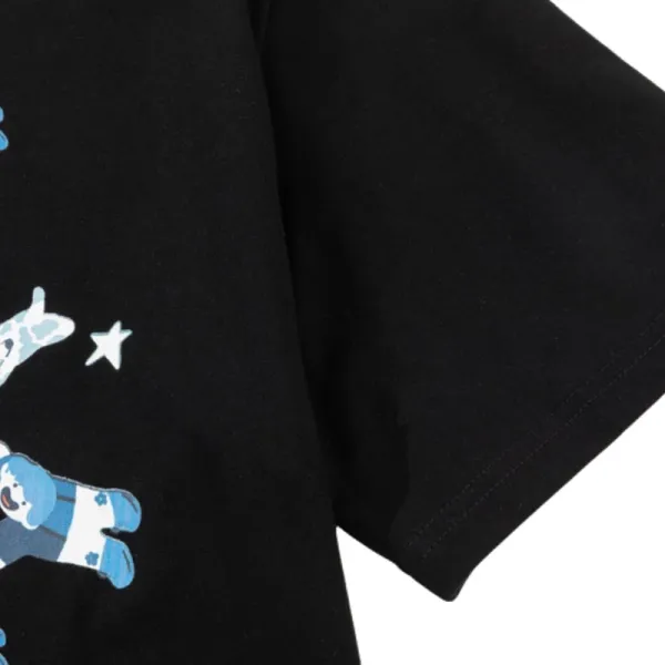 Design Moclose Cosmic Bear Print Black T-Shirt T-Shirts - 17