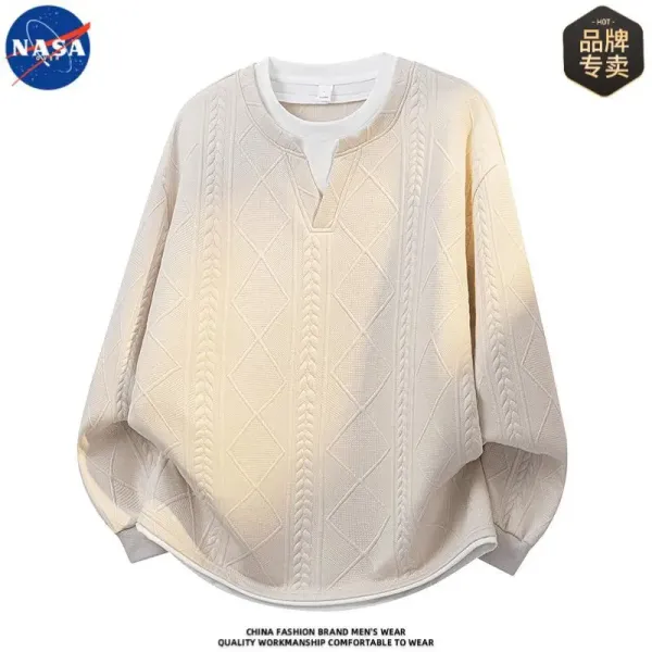 Design NASA Collaboration Knit Sweater Beige Sweater - 1