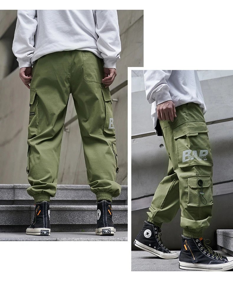 Design TAIWANG Cargo Pants Black Streetwear Trousers Pants - 16