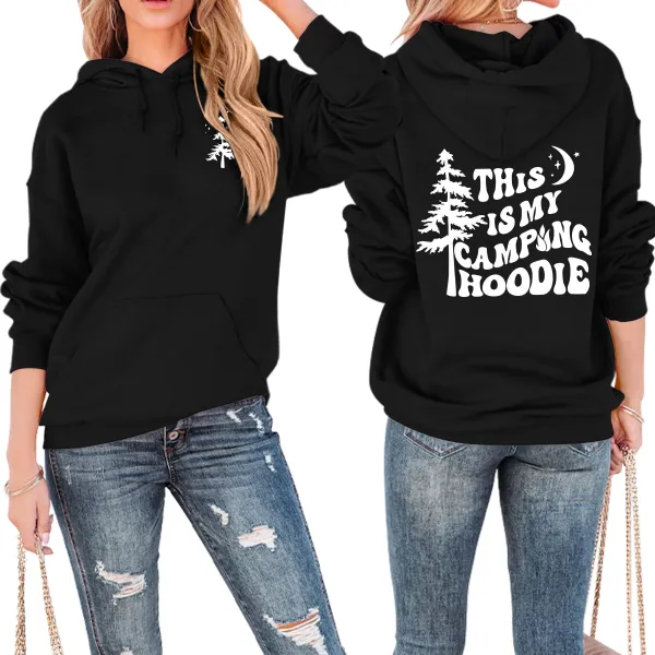 Design This Is My Camping Hoodie Black Hoodie - 12